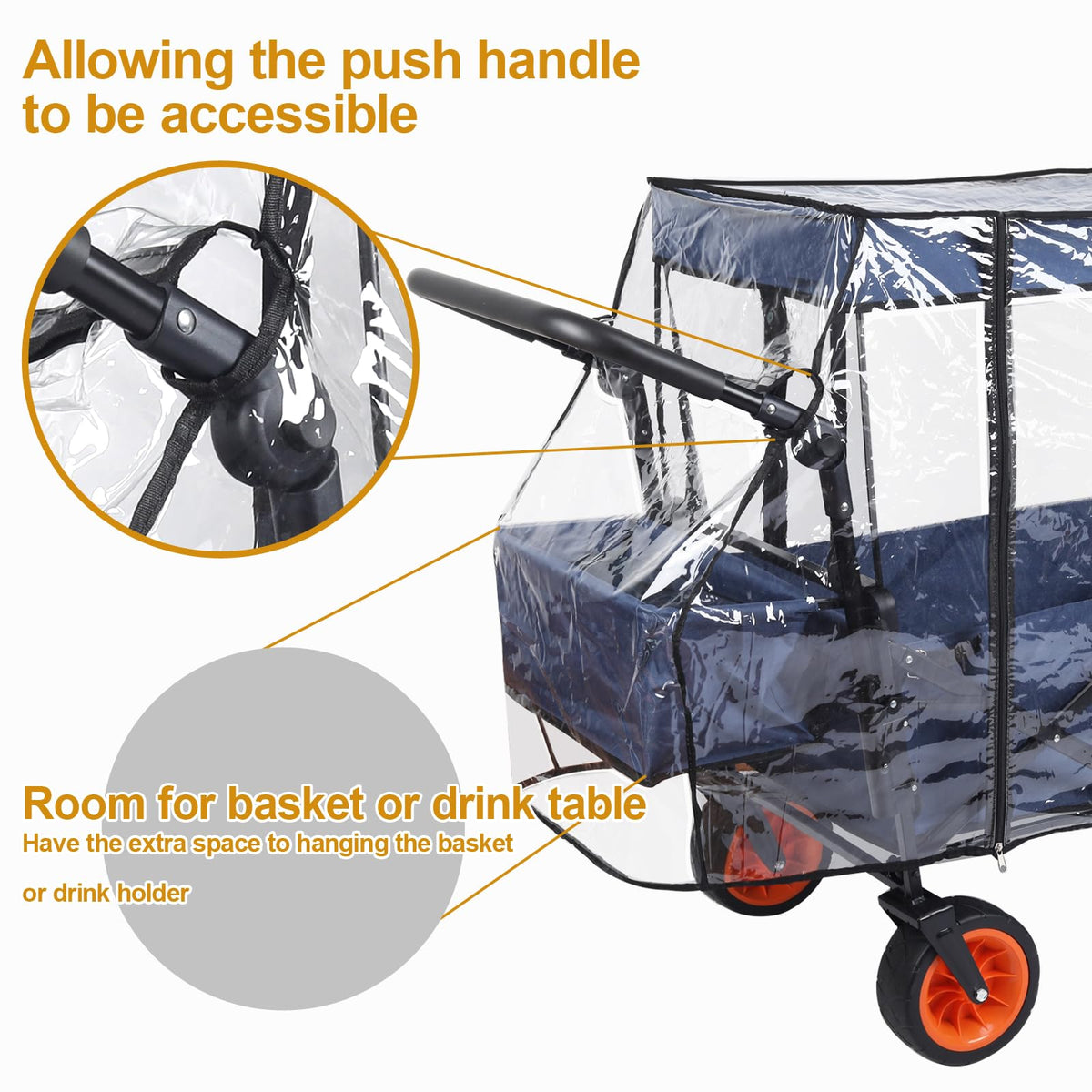 Bessny wagon cover folded compact for storage.