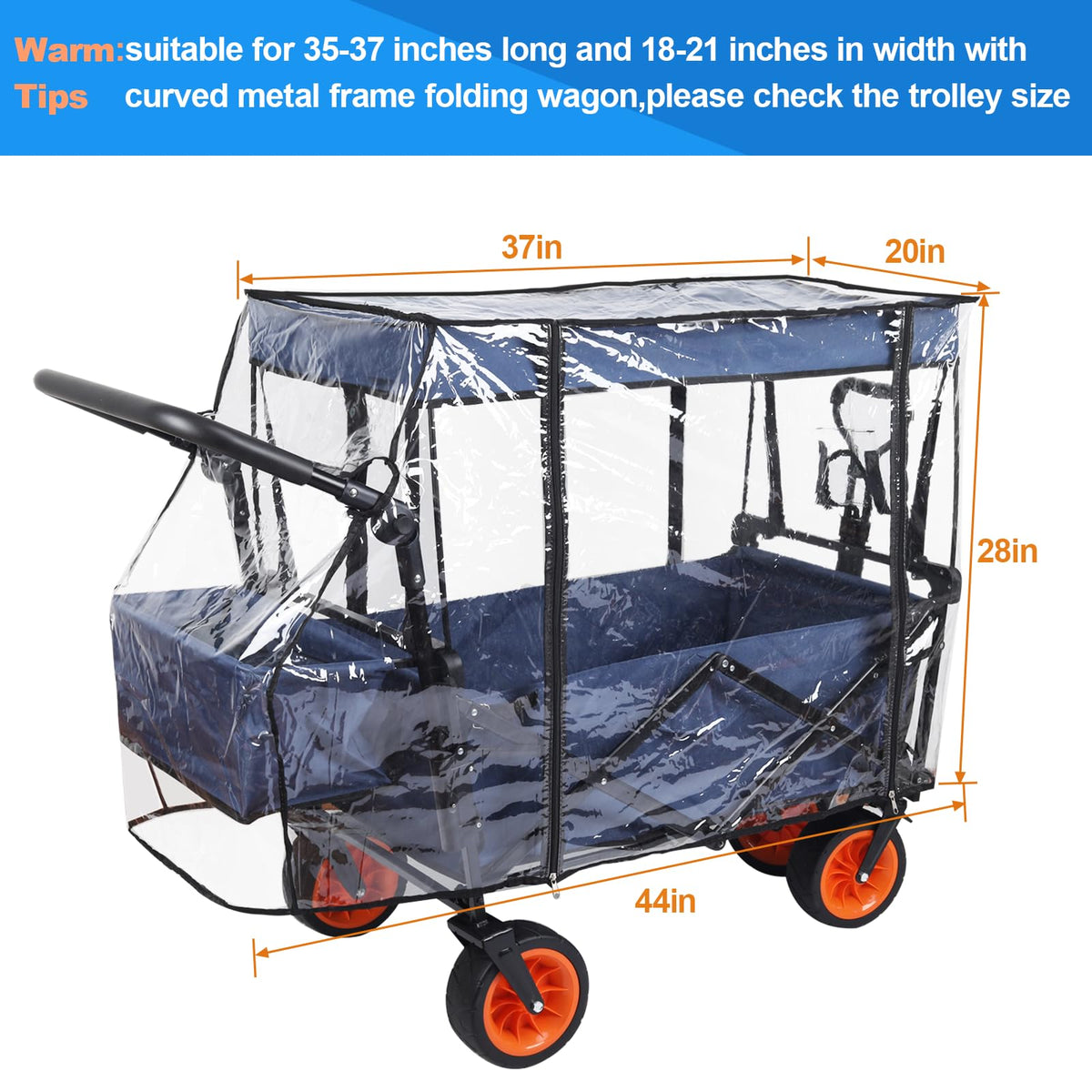 Bessny wagon cover side zip doors allow easy access.