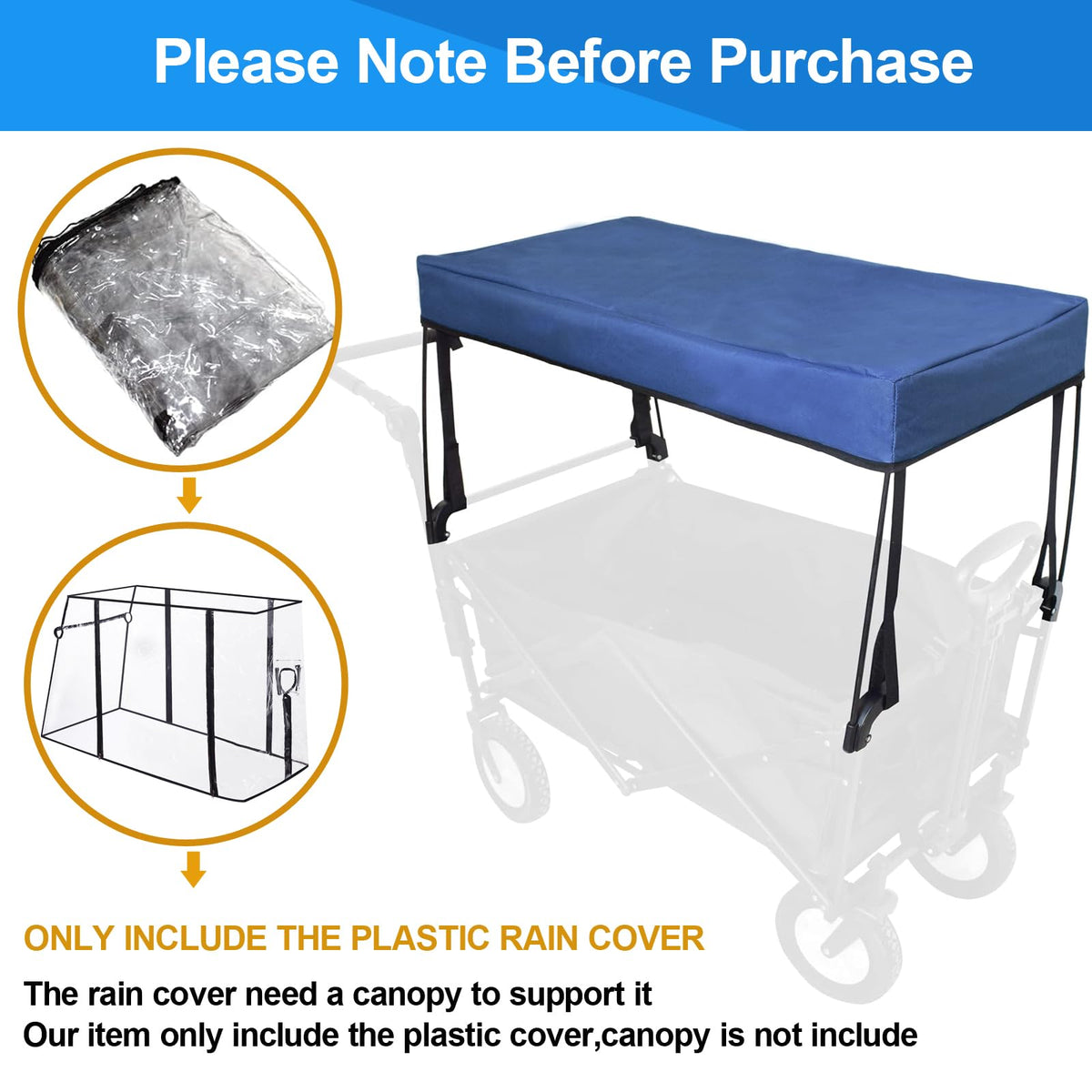 Bessny wagon cover vents improve airflow for comfort.