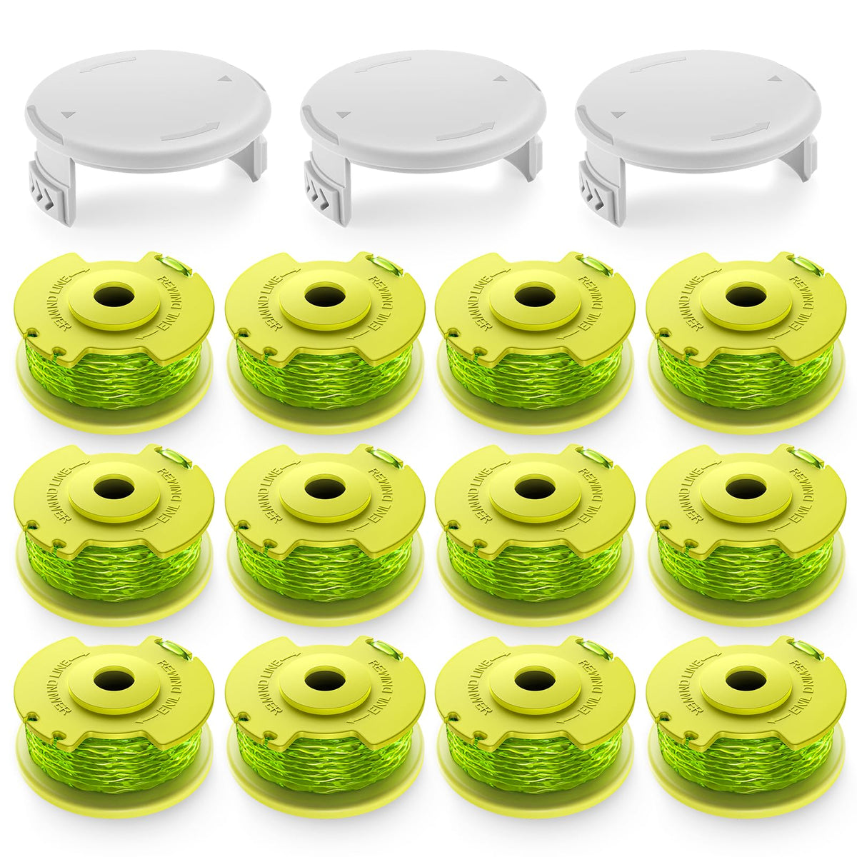 Bessport AC80RL3 trimmer string spool bundle for quick replacement