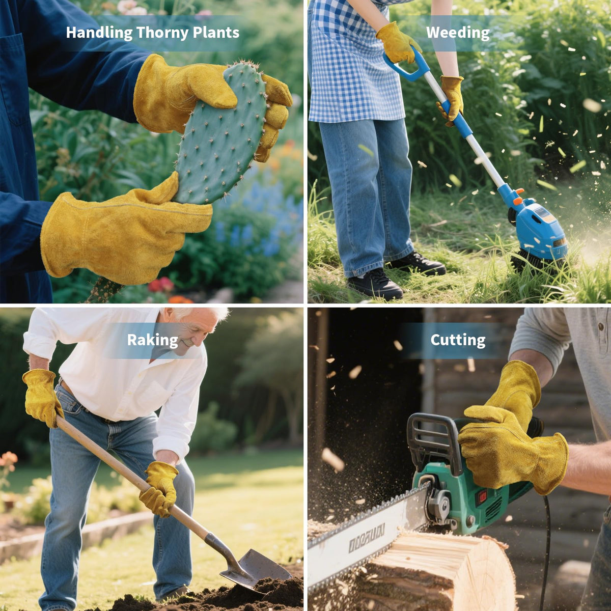 Bessteven Durable leather gloves resist abrasion for rough farming tasks