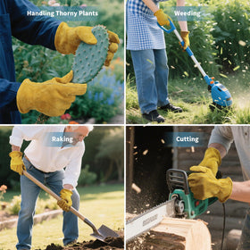 Bessteven Durable leather gloves resist abrasion for rough farming tasks