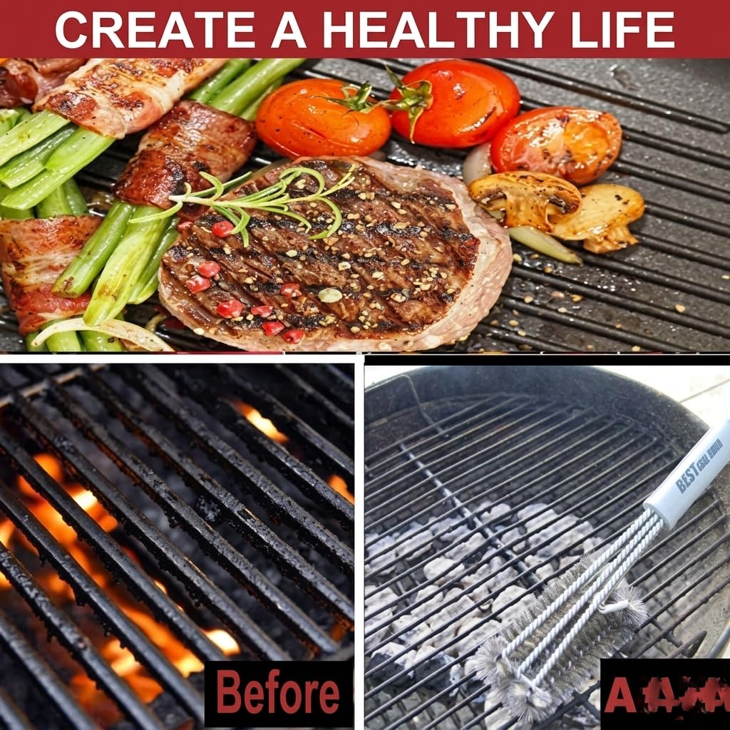 BEST 3-in-1 design cleans top, bottom, and sides of grates