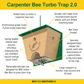 Best Bee Brothers Turbo Trap 2.0 bee vault keeps captured bees secure.