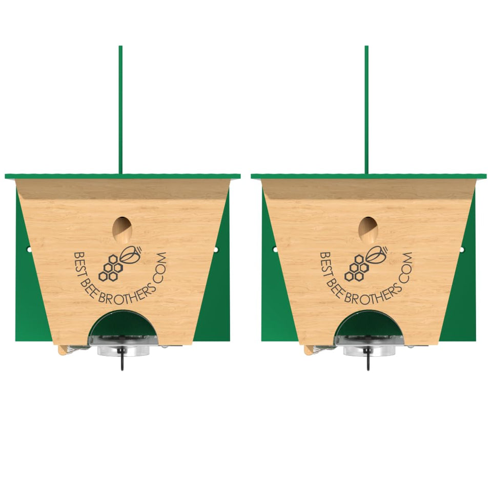 Best Bee Brothers Turbo Trap 2.0 front view with four-chamber funnel for carpenter bees.