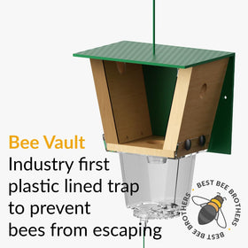 Spring-loaded door enables touch-free disposal on the Ultimate Pro trap