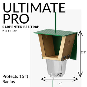 Best Bee Brothers Ultimate Pro trap bee bait cup attracts carpenter bees without chemicals