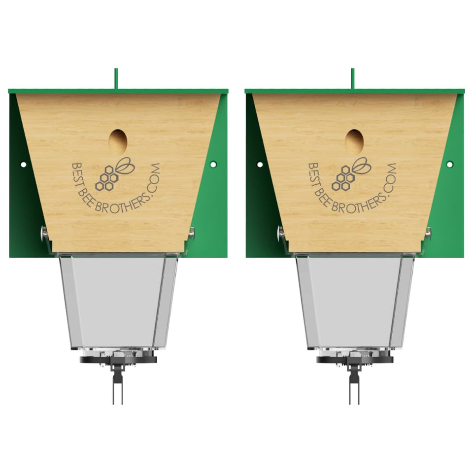 Best Bee Brothers Ultimate Pro trap external receptacle for quick monitoring of captured carpenter bees
