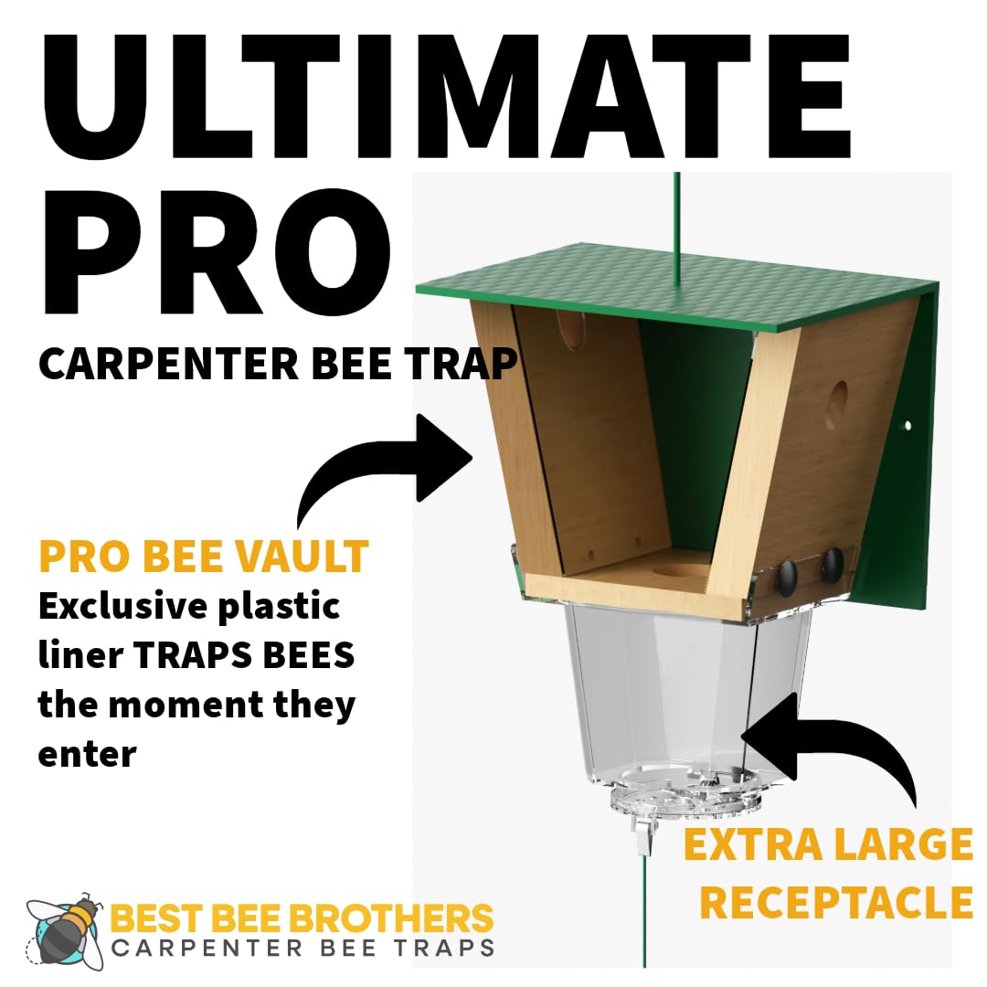 Best Bee Brothers Ultimate Pro trap internal Bee Vault preserves bait and boosts capture efficiency