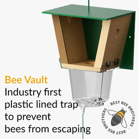 Best Bee Brothers Ultimate Pro trap spring-loaded door enables touch-free disposal of bees