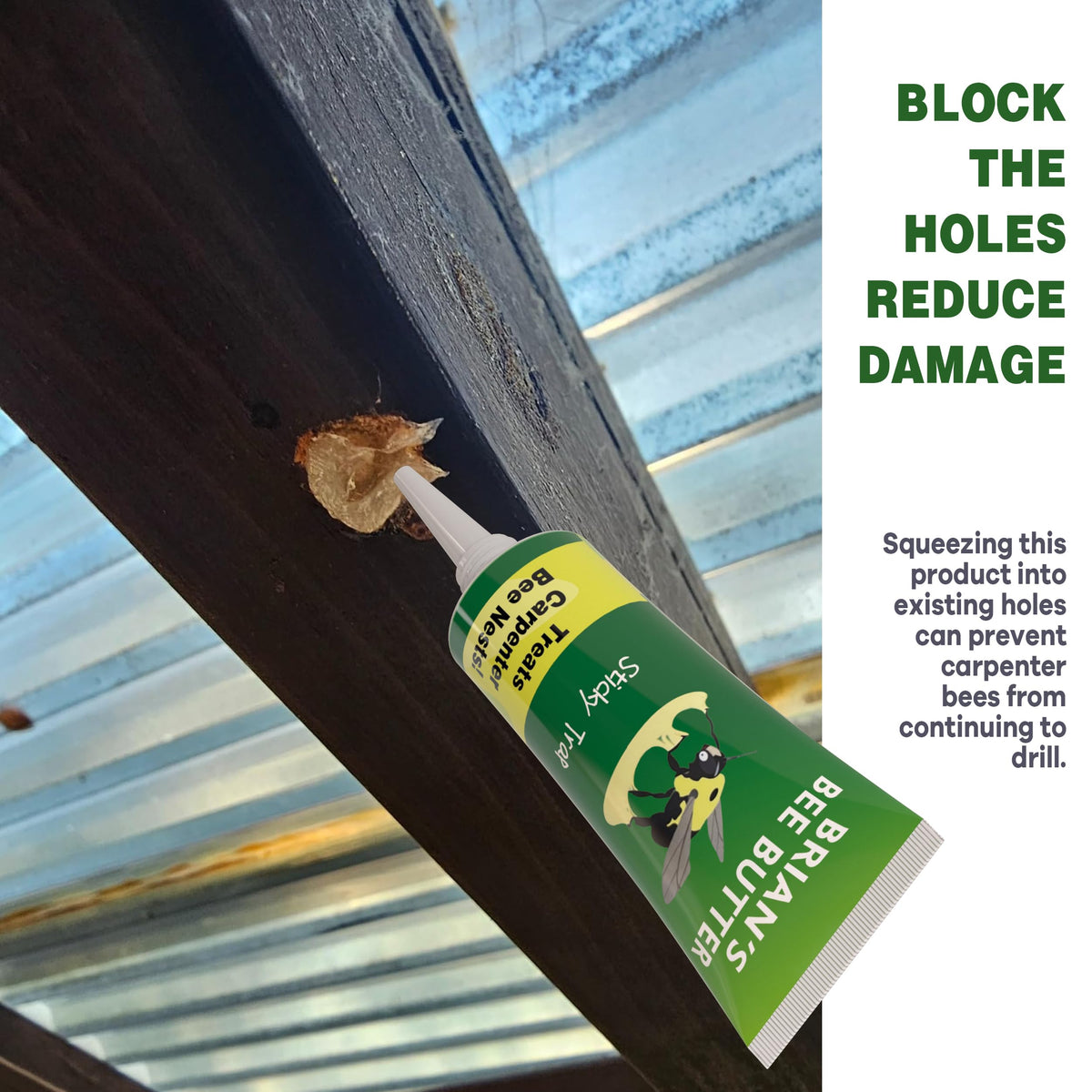 Traps placed on wood surfaces demonstrate outdoor pest control.