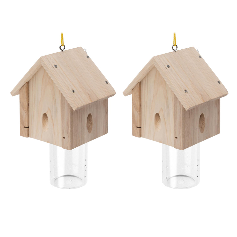 Best Bee Trap cabin-style outdoor trap hanging to deter carpenter bees and protect wood