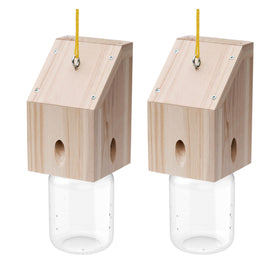 Best Bee Trap carpenter bee trap outside hanging on shed for outdoor pest control