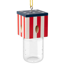 Best Bee Trap cube flag-style outdoor trap captures carpenter bees near wood