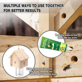 Best Bee Trap pheromone-bait attracts carpenter bees into the trap for monitoring