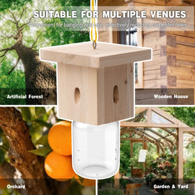 Best Bee Trap hanging setup ready for placement on a patio or deck