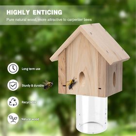 Best Bee Trap natural fir construction delivers durable weather resistance for outdoors
