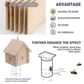 Best Bee Trap natural-fir body withstands rain, sun, and humidity for long outdoor use