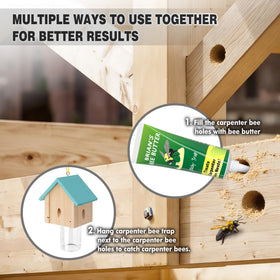 Best Bee Trap pheromone bee bait attracts carpenter bees into the trap.