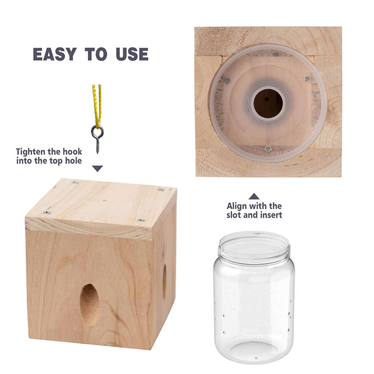 Best Bee Trap plastic jar trap designed for safe bee capture in outdoor spaces.