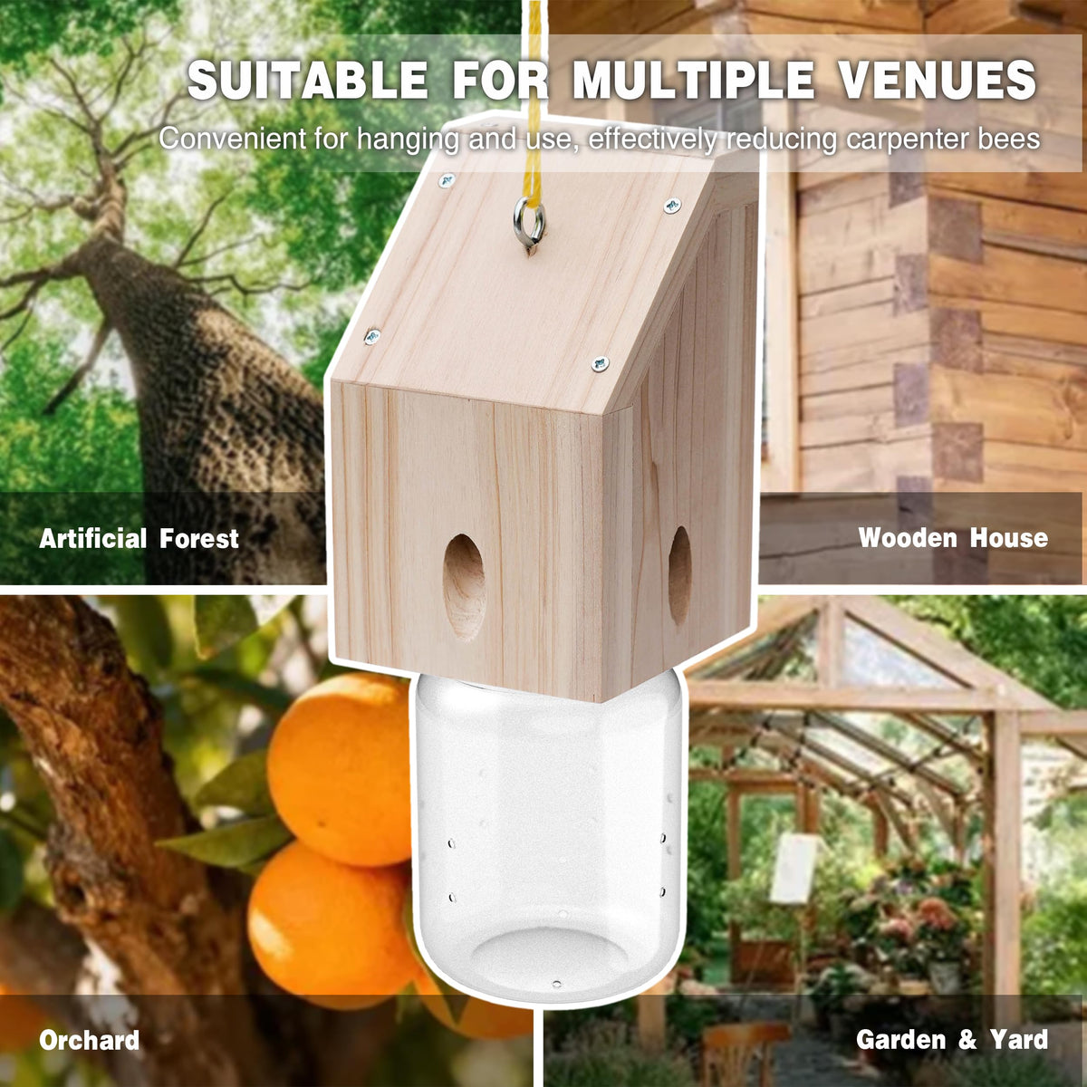 Best Bee Trap weather-resistant-natural-fir supports durable outdoor use across seasons.
