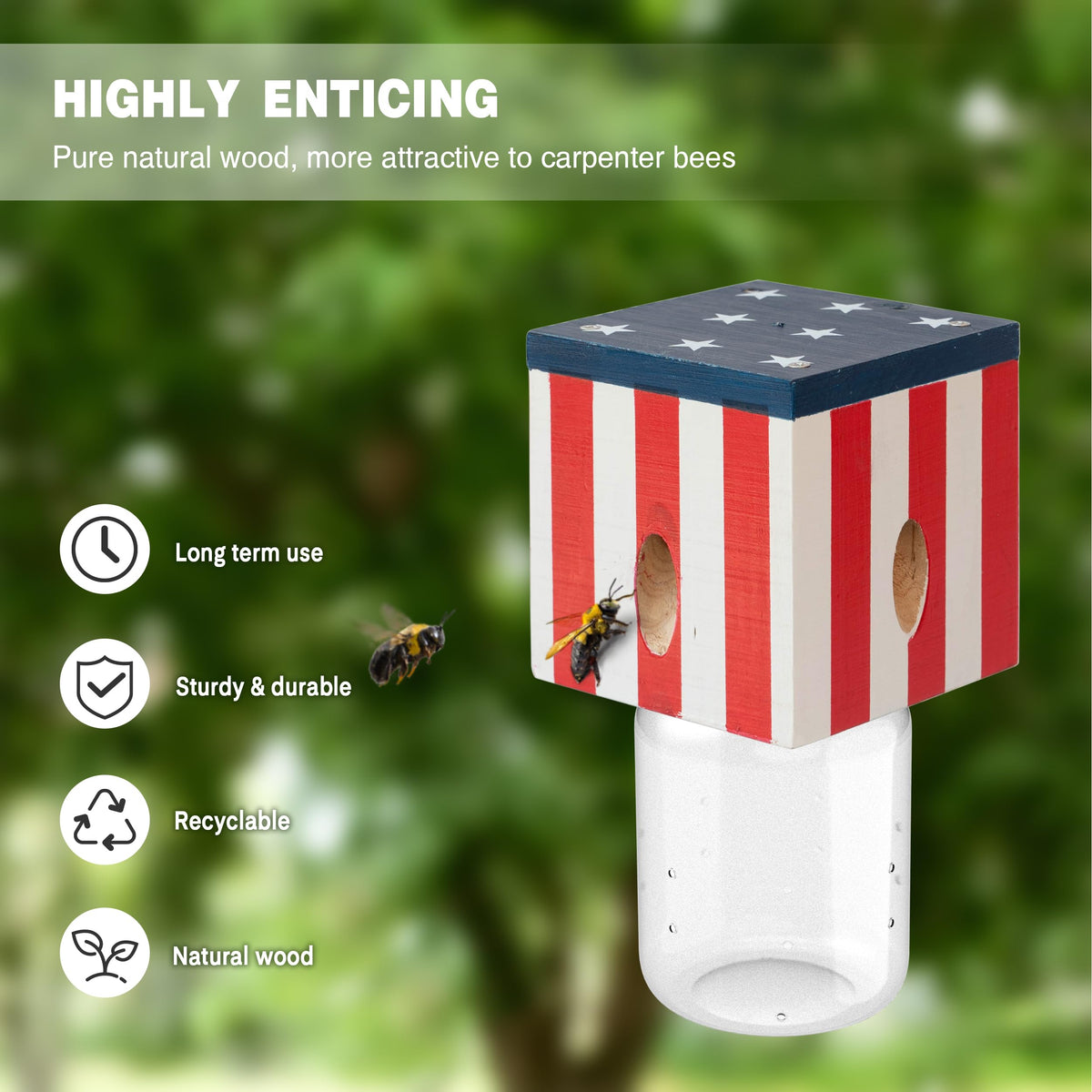 Best Bee Trap wood fir construction highlights durable weather resistance