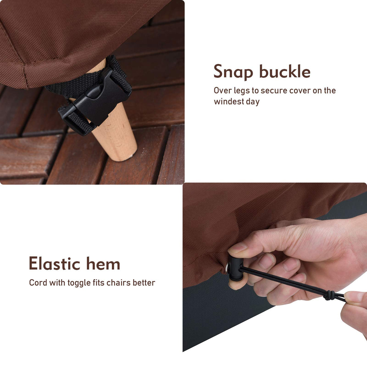 Bestalent chair cover padded handles for easy fitting and removal.