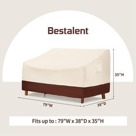 Bestalent patio sofa cover rear view highlighting full protection