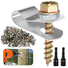 BESTEEL fence clamps pack for quick outdoor wire mounting on wood posts