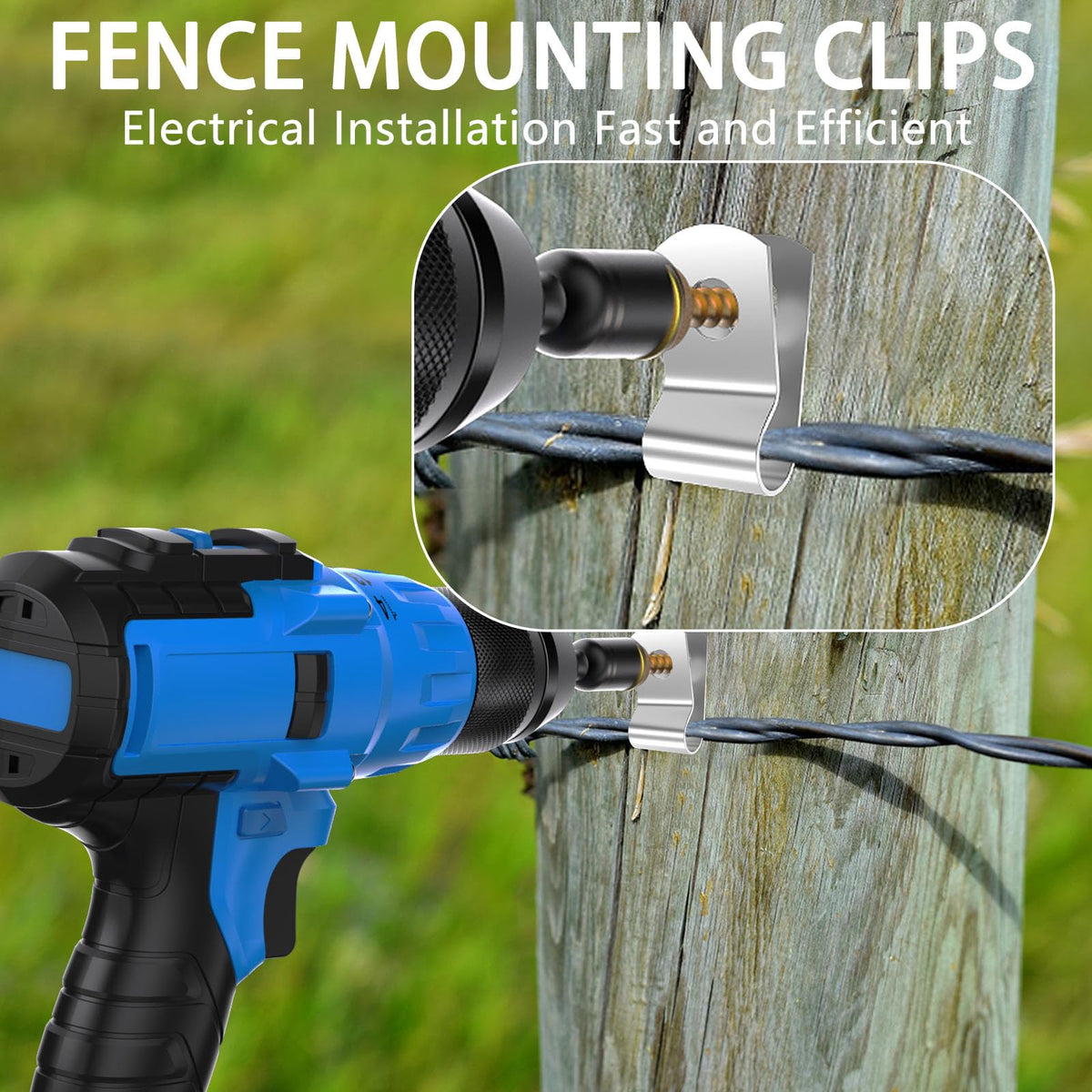BESTEEL clamps on wood post securing livestock wire for sturdy enclosures