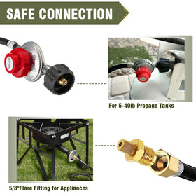 BestFire regulator compatible with Type 1 fittings for tight fit
