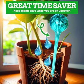 Besti self-watering globe with 380-400 ml capacity highlights long water reserve
