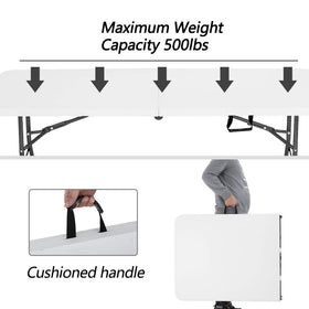 BestOffice 6ft folding table open setup for quick event hosting.