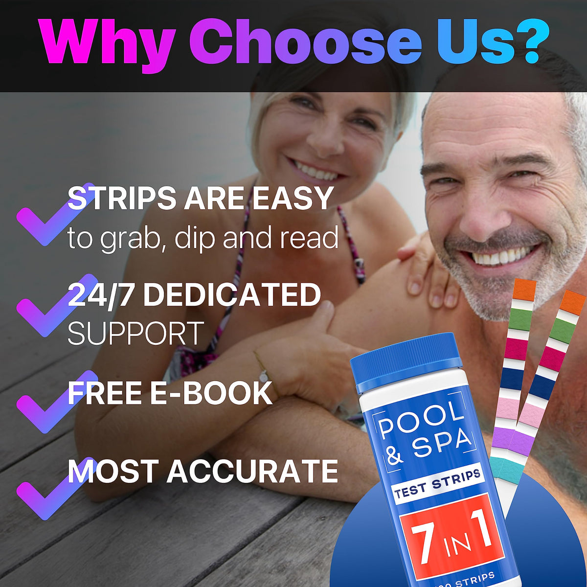 BestProd daylight-read strips deliver clear results under sun or shade.