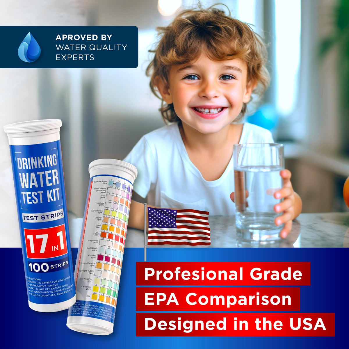 BestProd water testing kit designed for well and tap water in households.