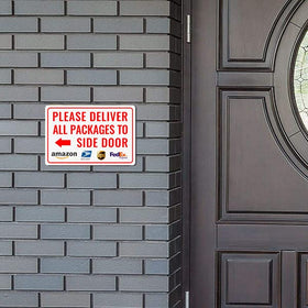 Bestylez delivery sign packaging ready for outdoor installation.