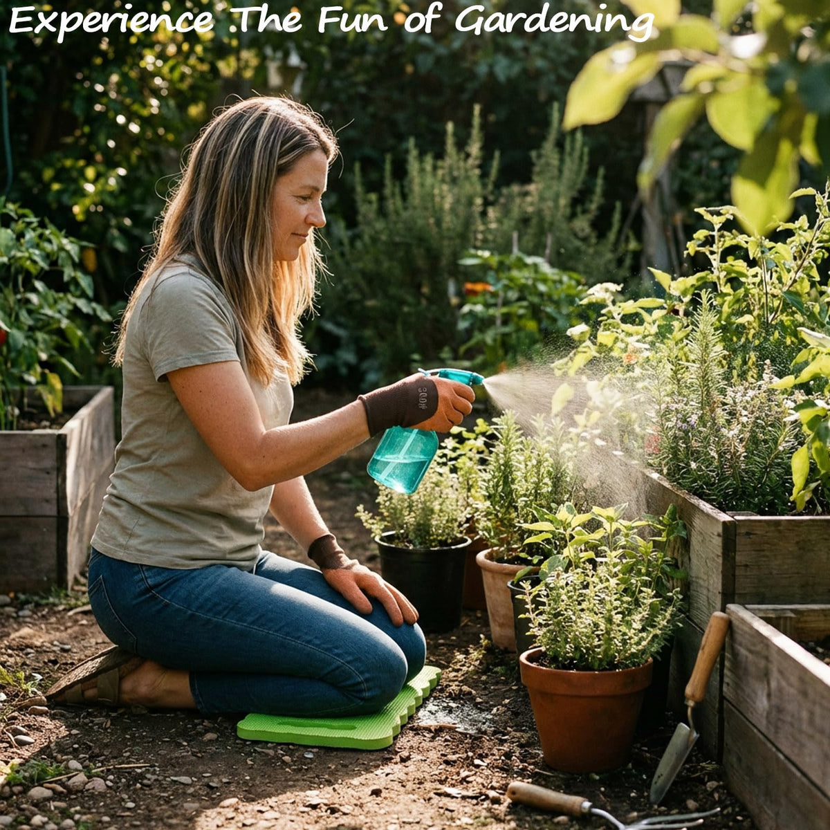Beswill kneeling pad cushions knees for extended planting sessions
