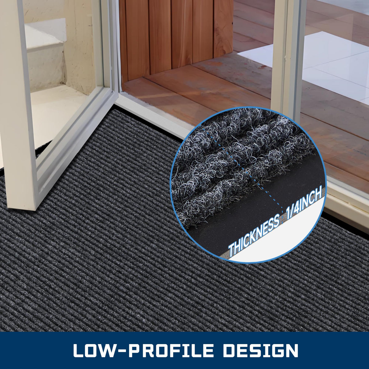 BesWin weatherproof mat performs in rain, snow, and sun.