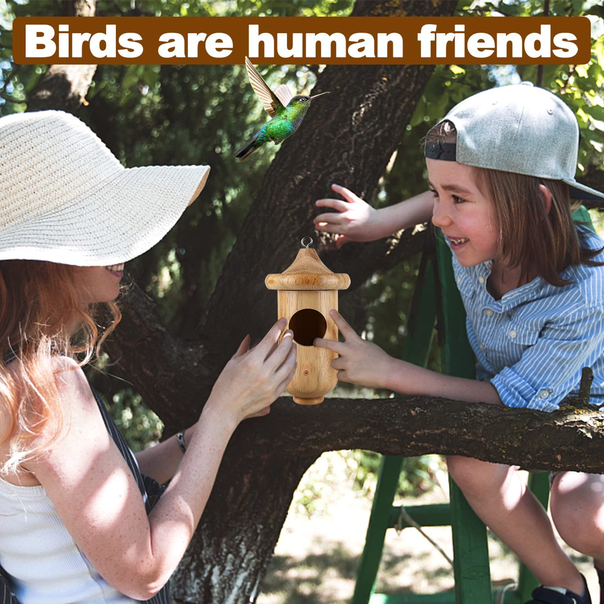 BESWORLDS Hummingbird House hemp rope kit enables easy setup and gifting