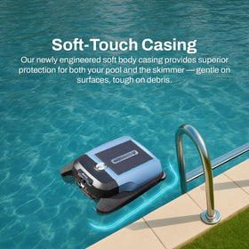 Betta Flex solar pool skimmer in-ground pool setup with gentle protection