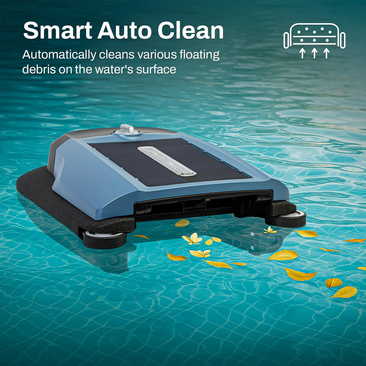 Betta Flex solar pool skimmer soft-touch casing protects pool edges
