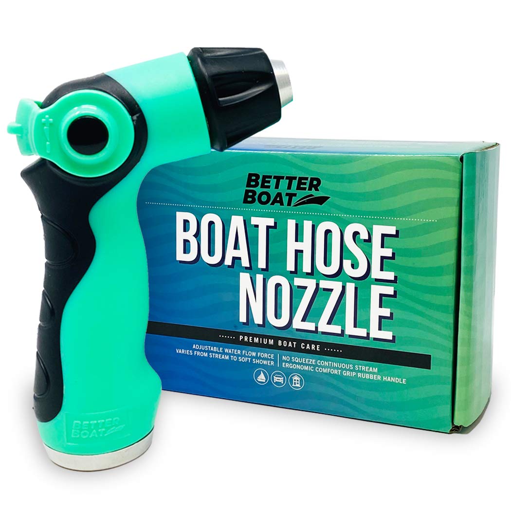 Better Boat hose nozzle with adjustable spray pattern for versatile cleaning.
