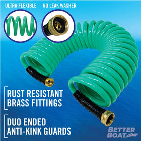 Better Boat RV wash-ready hose fits standard faucets easily