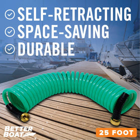 Better Boat self-recoiling hose offers neat, tangle-free setup