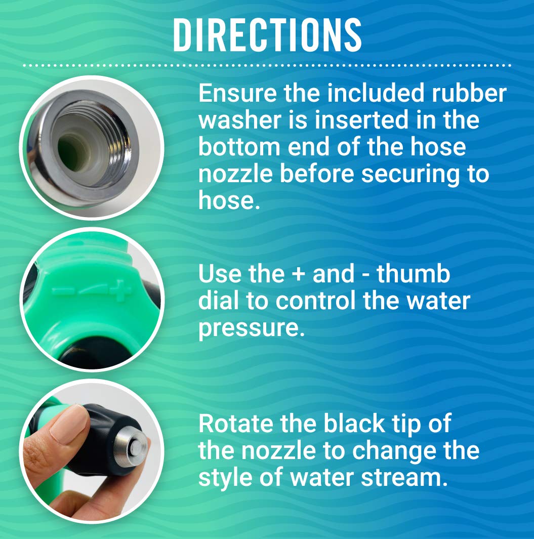 Better Boat nozzle with wide spray mode for fast deck cleaning.