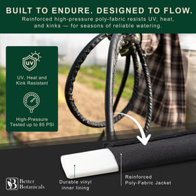 Dual-layer durability of Better Botanicals hose for seasonal outdoor use