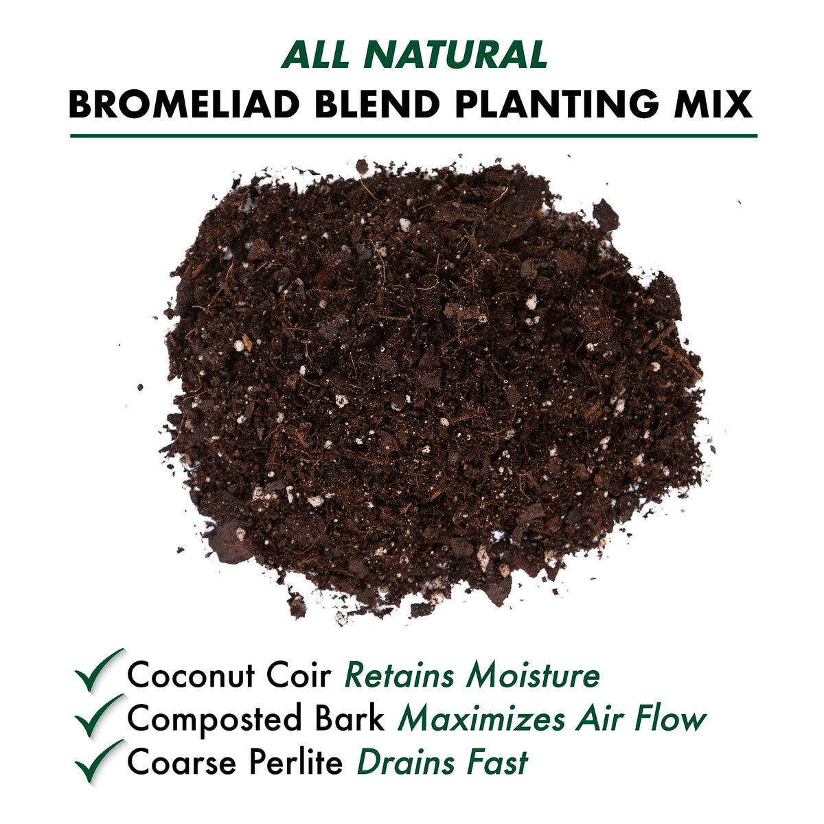 Better-Gro Bromeliad Blend label and bag shown for easy reference.