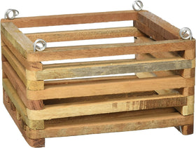Better-GRO Cedar Slat Vanda Basket 6-inch square, ideal for orchids and ferns.
