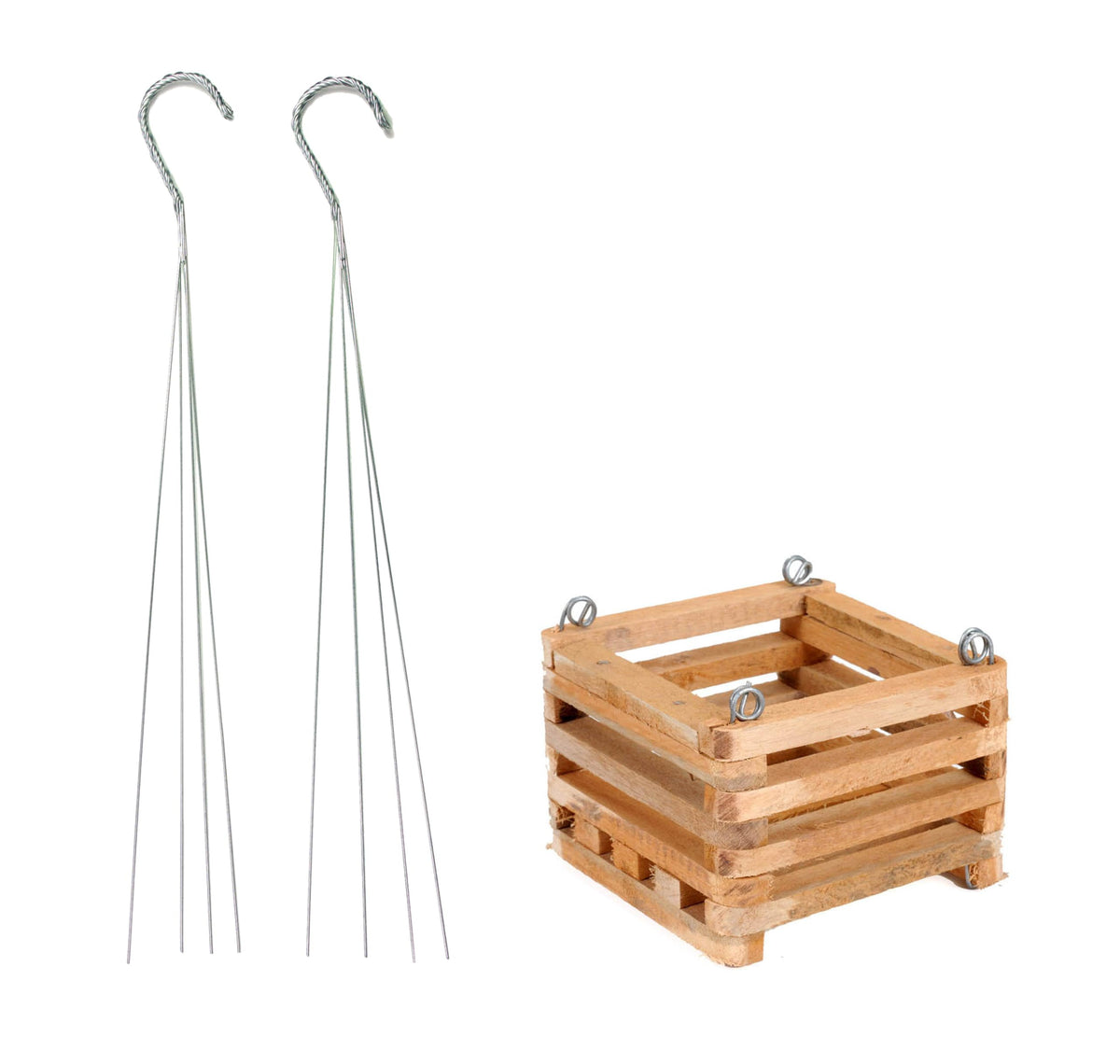 Better-GRO natural wood basket suitable for indoor-outdoor use with versatile placement.