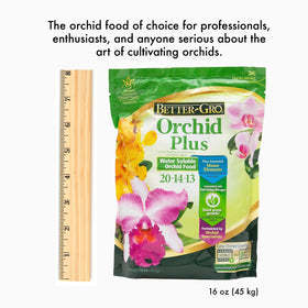 Better-Gro Orchid Plus being mixed into water for nitrate-rich feeding.